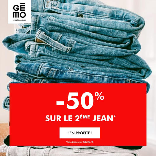 Villebon 2 - Le deuxième à -50% ! - jeans gemo - 1