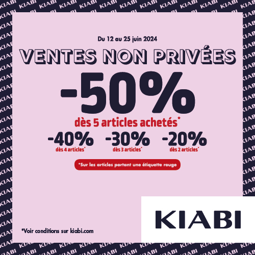 Villebon 2 - Les ventes non privées de Kiabi ! - 500x500p vnp - 1