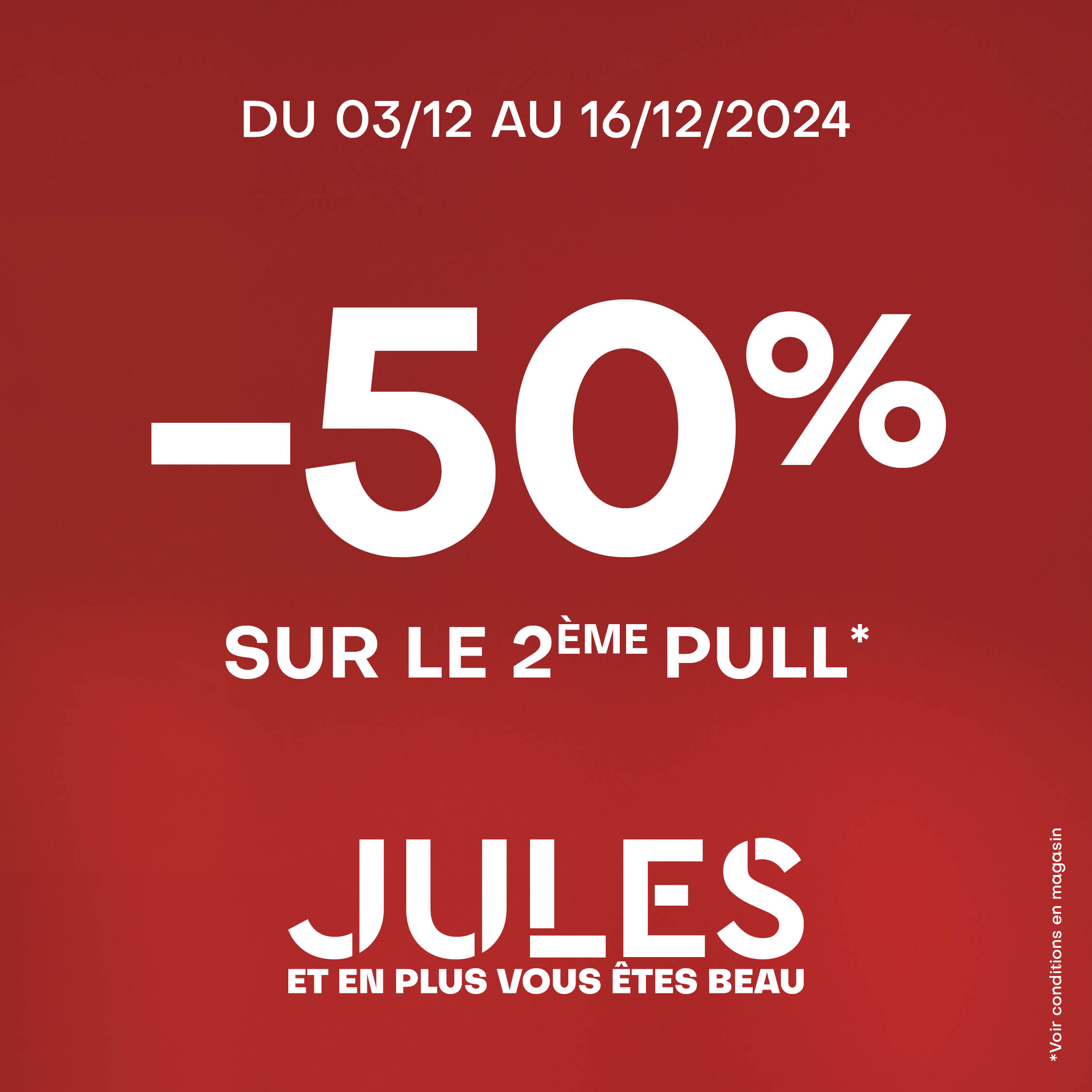 Villebon 2 - -50% chez Jules ! - op pull noel 1080x1080 1 - 1