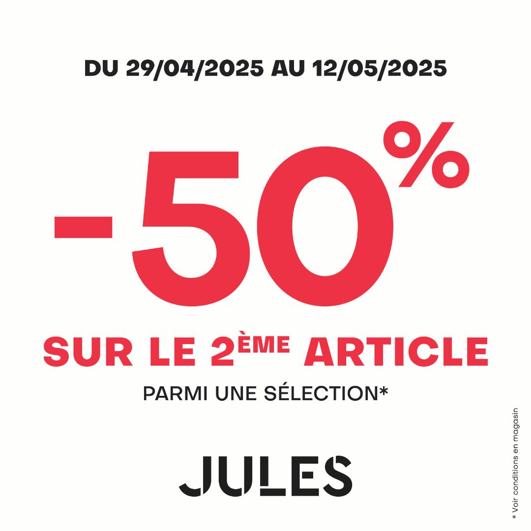 Villebon 2 - -50% sur le 2ème article chez Jules ! - design sans titre 1 - 1
