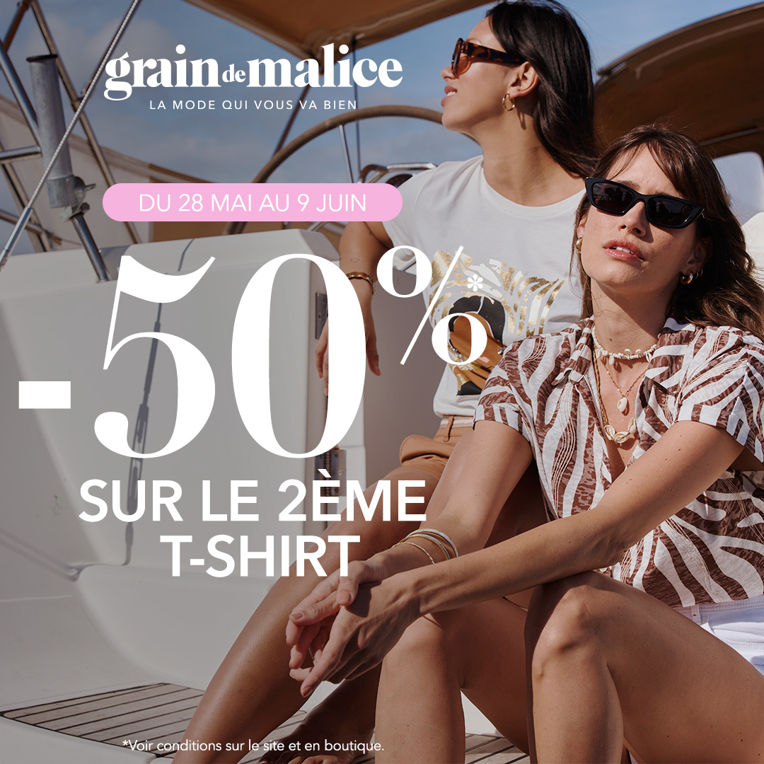Villebon 2 - Le 2ᵉ t-shirt à -50% chez Grain de Malice ! - visuel centre co 1080x1080jpg 1 1 - 2 Villebon 2 - Le 2ᵉ t-shirt à -50% chez Grain de Malice ! - visuel centre co 1080x1080jpg 1 1 - 1