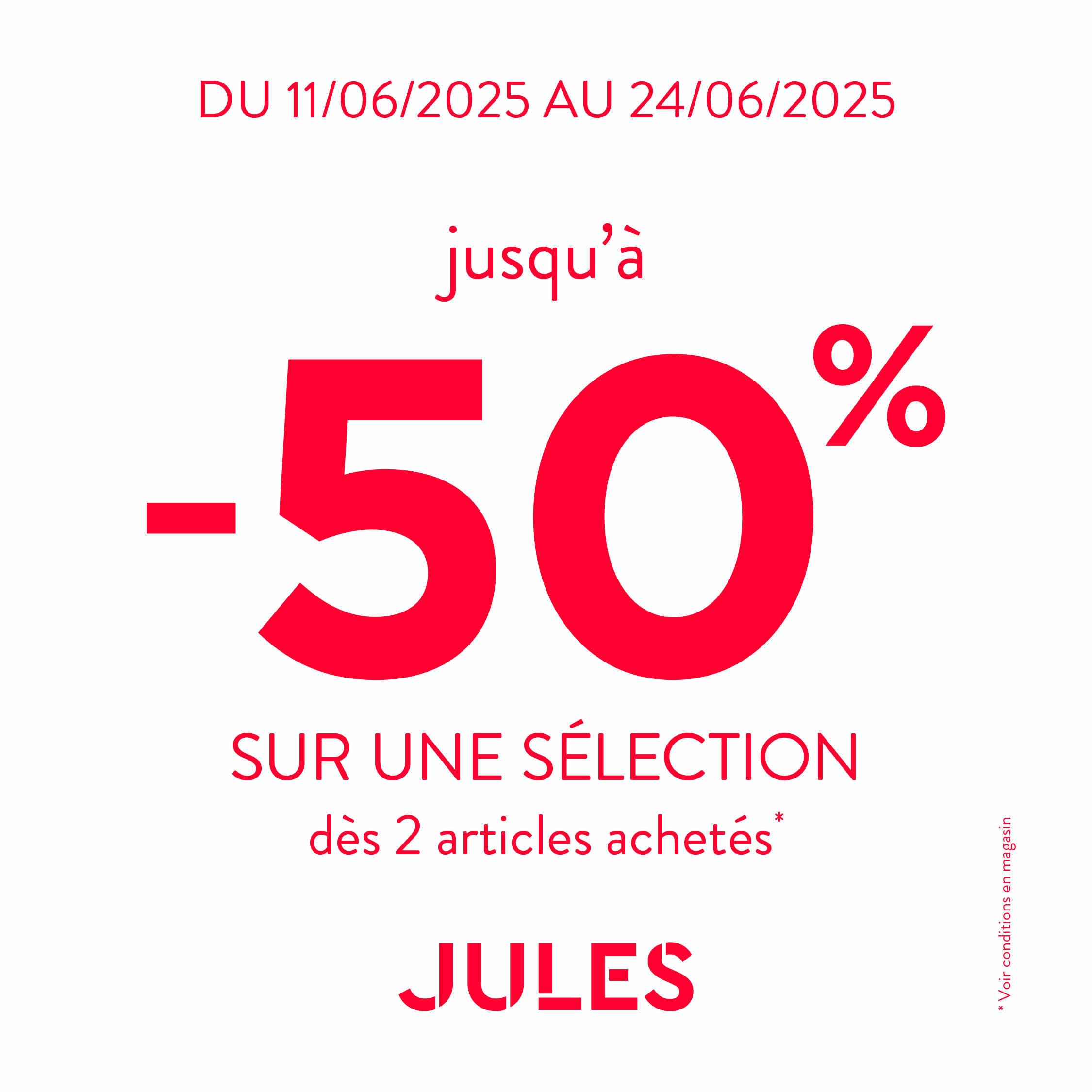 Villebon 2 - Ventes Privées : jusqu'à -50% chez Jules ! - ventes privees jules 1080x1080 1 - 2 Villebon 2 - Ventes Privées : jusqu'à -50% chez Jules ! - ventes privees jules 1080x1080 1 - 1