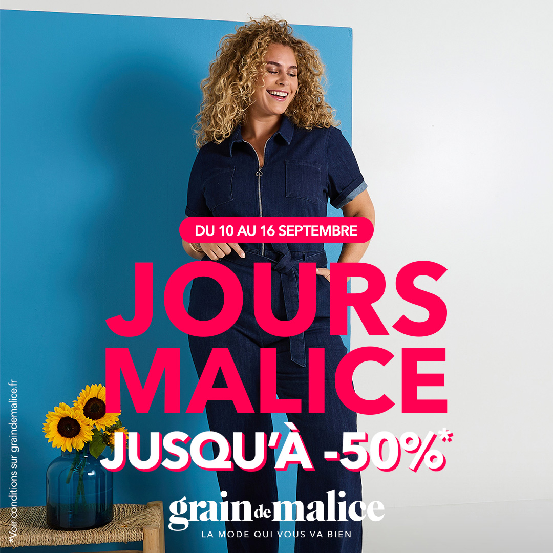 Villebon 2 - Jusqu'à -50% sur une sélection de pièces chez Grain de Malice - visuel centre co - 2 Villebon 2 - Jusqu'à -50% sur une sélection de pièces chez Grain de Malice - visuel centre co - 1