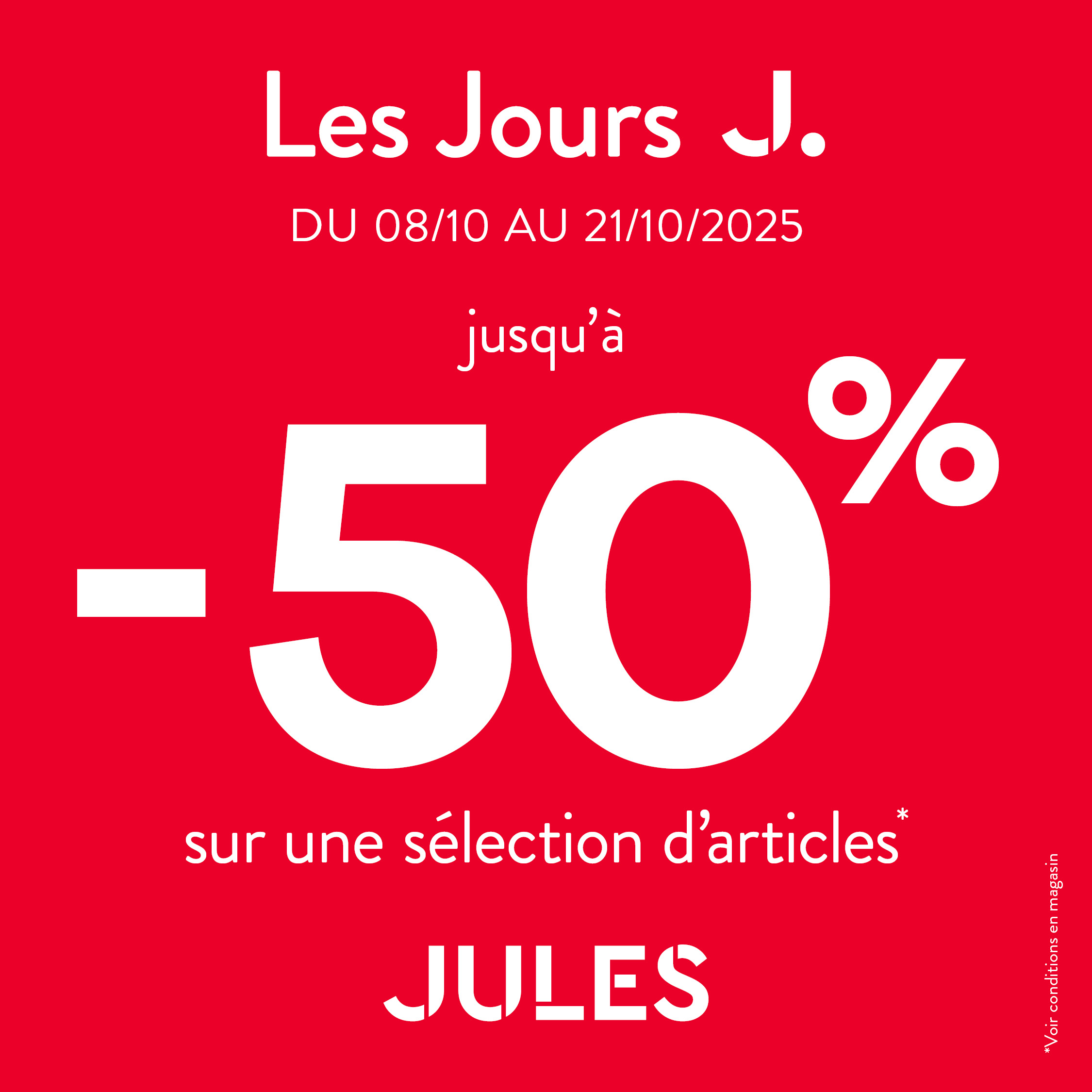 Villebon 2 - Jusqu’à -50% pour les membres Jules le Club ! - jours j 1080x1080 1 - 2 Villebon 2 - Jusqu’à -50% pour les membres Jules le Club ! - jours j 1080x1080 1 - 1