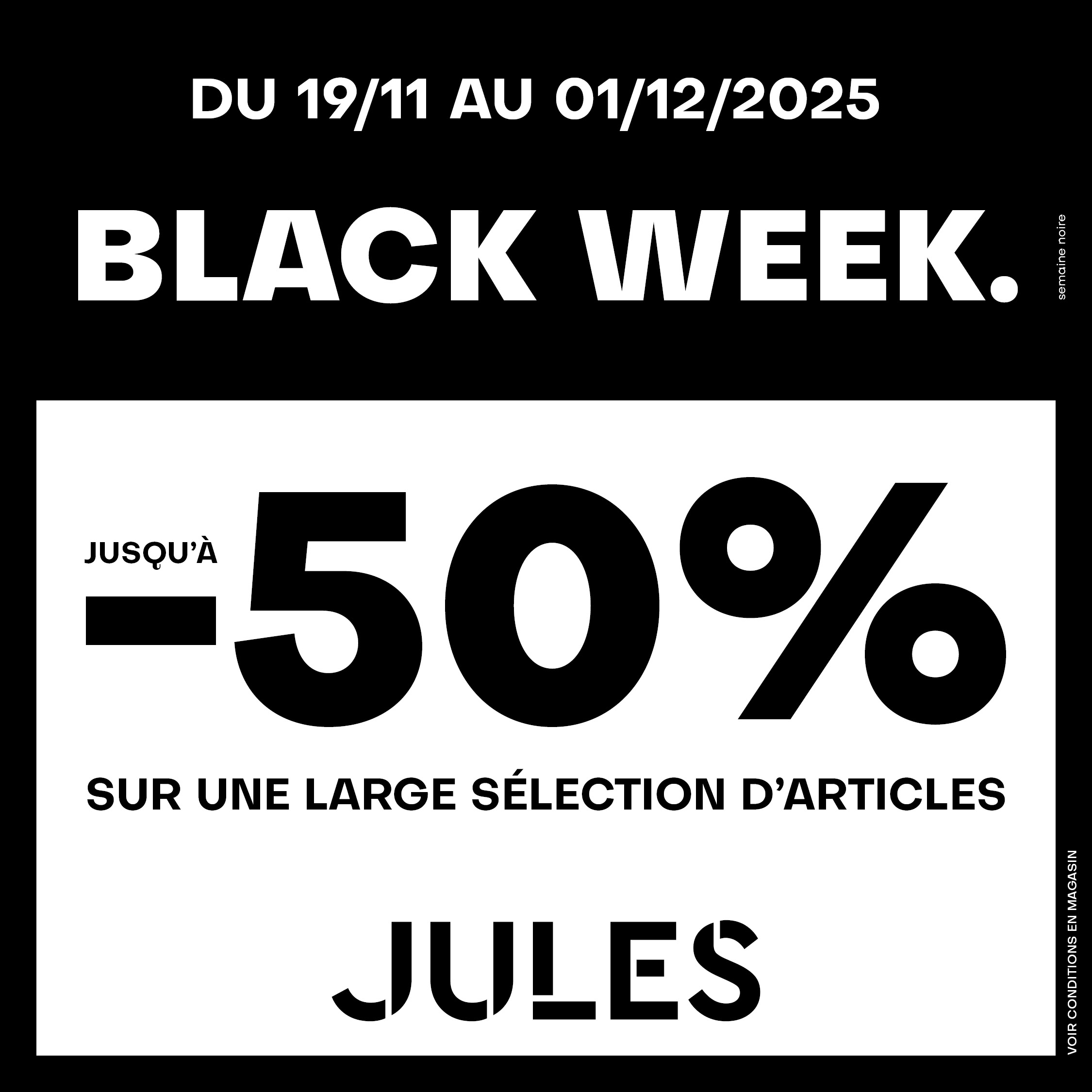 Villebon 2 - Black Week exclusive chez Jules - black week 1080x1080 1 - 2 Villebon 2 - Black Week exclusive chez Jules - black week 1080x1080 1 - 1