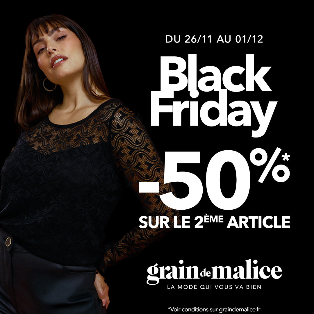 Villebon 2 - Black Friday : -50%* sur votre 2ème article - visuel centre co 1080x1080 1 - 1