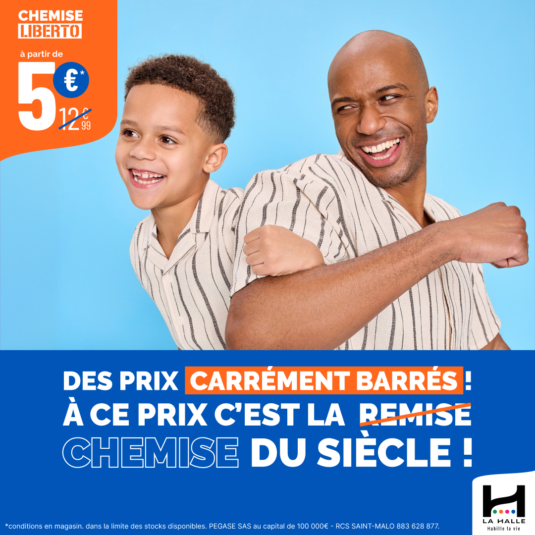 Villebon 2 - Prix carrément barrés à la Halle ! - pcb chemise 1080x1080 1 - 1